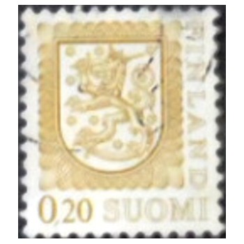 Imagem similar à do selo postal da Finlândia de 1977 Coat of Arms 20