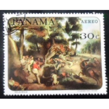 Selo postal do Panamá de 1967 The Hunt