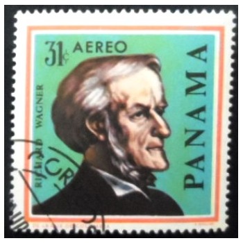 Selo postal do Panamá de 1966 Richard Wagner