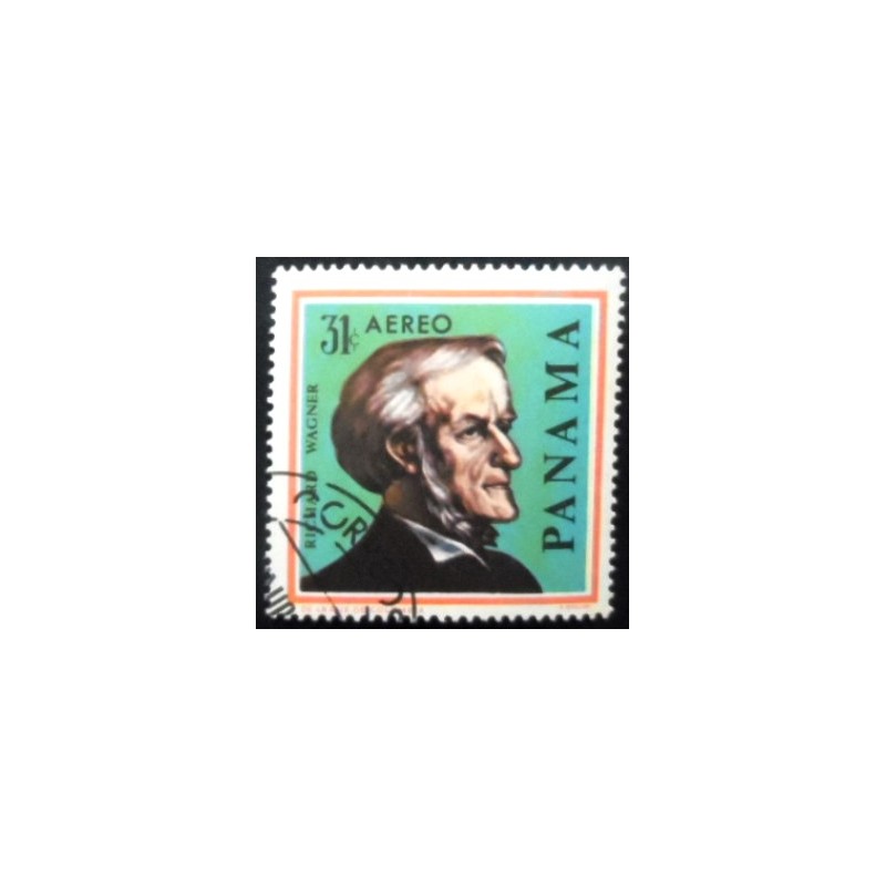 Selo postal do Panamá de 1966 Richard Wagner