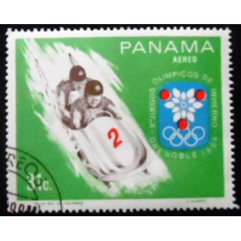 Selo postal do Panamá de 1968 Two-man bobsled