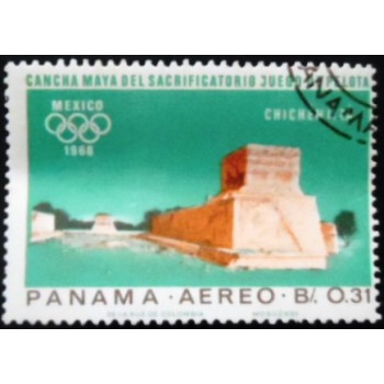 Selo postal do Panamá de 1967 Chichén Itzá MCC