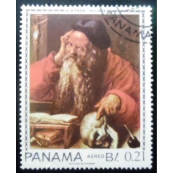 Selo postal do Panamá de 1967 St. George and the Dragon NCC