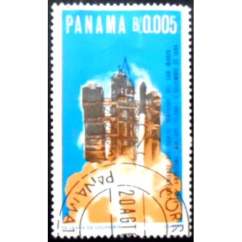 Selo postal do Panamá de 1966 San Marco 1