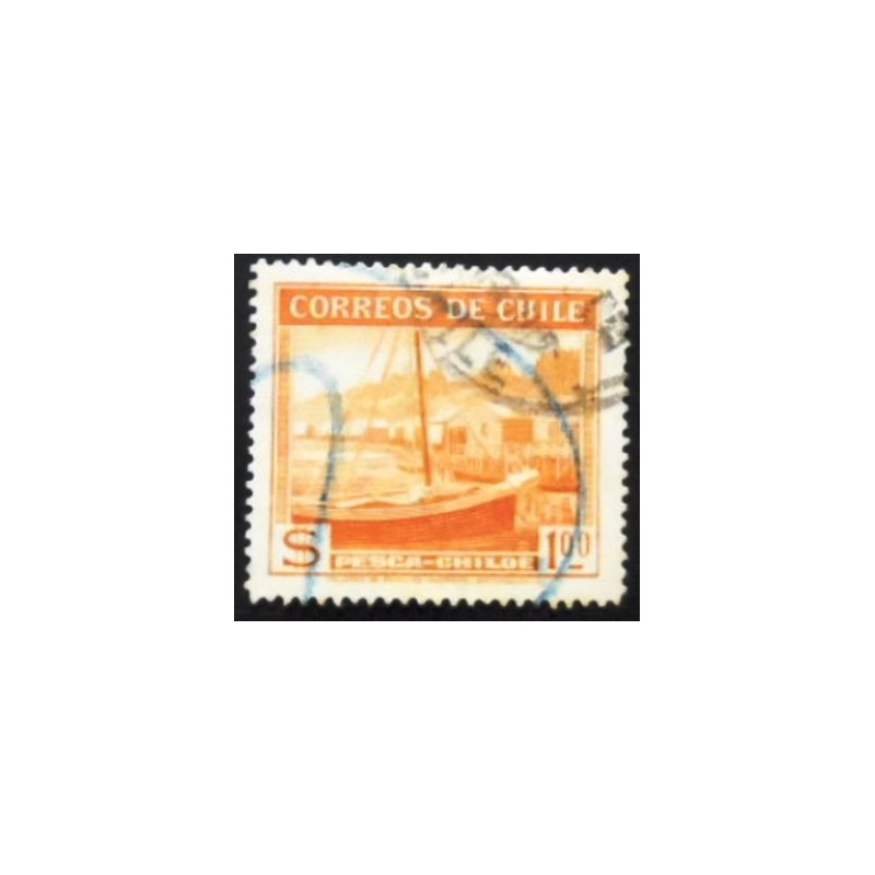 Imagem similar à do selo postal do Chile de 1938 Calbuco U