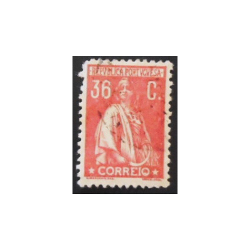 Imagem similar à do selo postal de Portugal de 1921 Ceres 36 U C