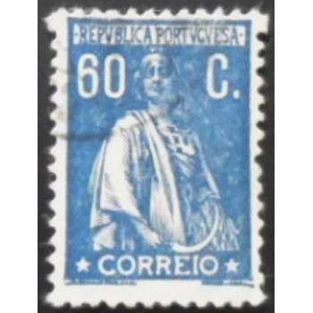 Selo postal de Portugal de 1921 - Ceres 60 U C