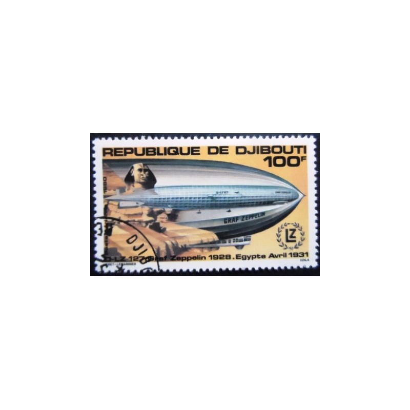 Selo postal de Djibouti de 1980 Graf Zeppelin