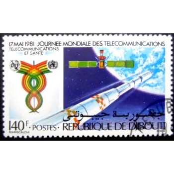 Selo postal de Djibouti de 1981 World Telecommunications Day