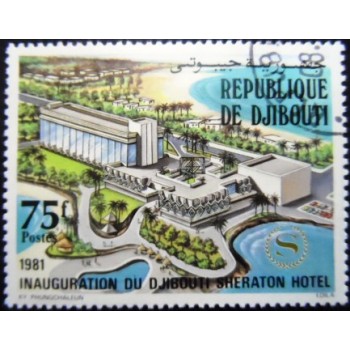 Selo postal de Djibouti de 1981 Sheraton Hotel Opening