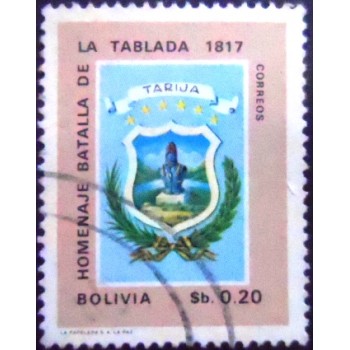 Selo postal da Bolívia de 1968 Arms of Tarija