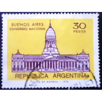 Selo postal da Argentina de 1975 Congress Building Y