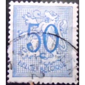 Imagem similar à do selo postal da Bélgica de 1979 - Number on Heraldic Lion 50 U