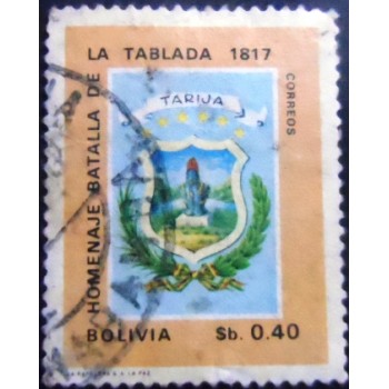 Selo postal da Bolívia de 1968 Arms of Tarija 40