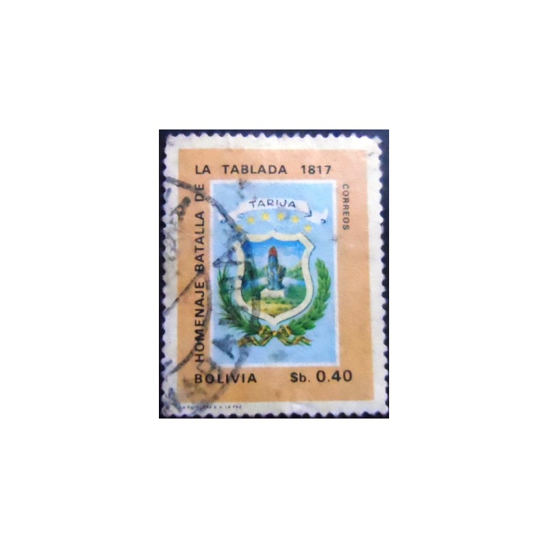 Selo postal da Bolívia de 1968 Arms of Tarija 40