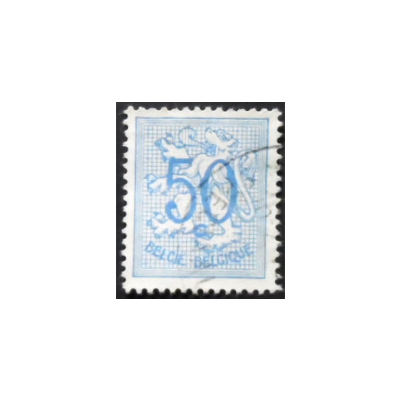 Imagem similar à do selo postal da Bélgica de 1951 Number on Heraldic Lion 50