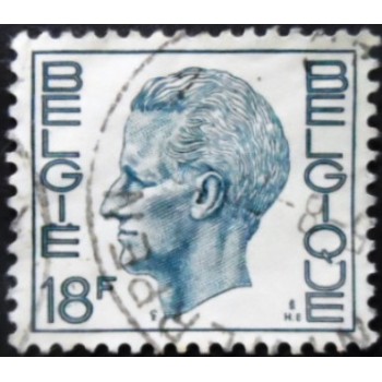 Selo postal da Bélgica de 1971 King Baudouin Type Elström 18