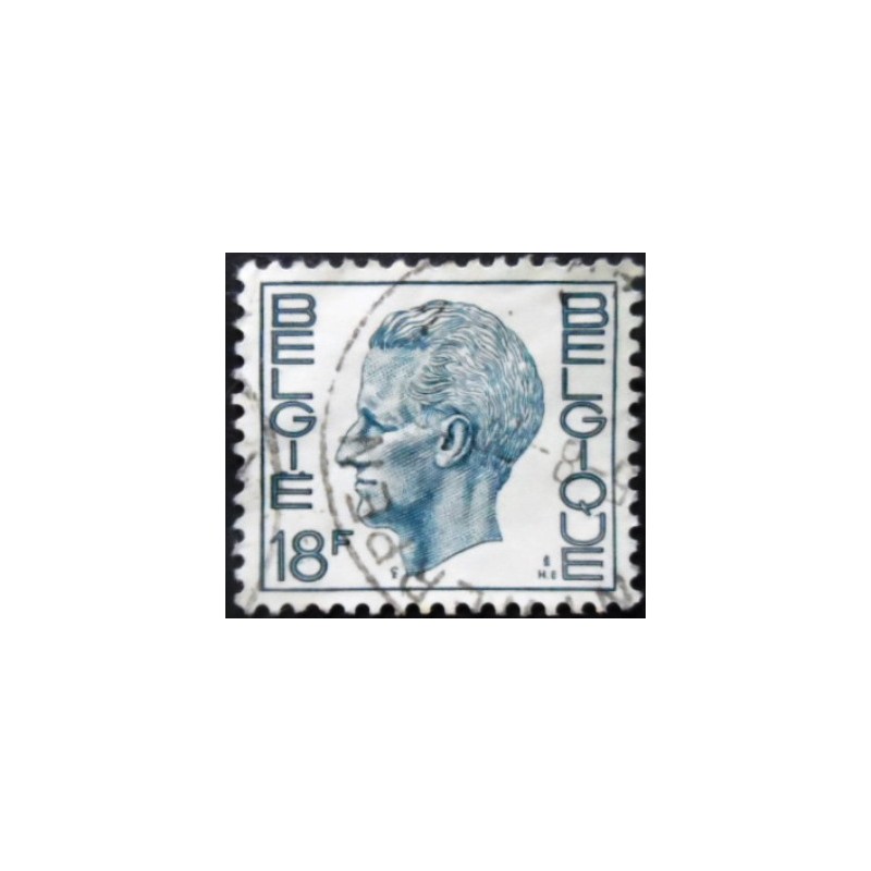 Selo postal da Bélgica de 1971 King Baudouin Type Elström 18