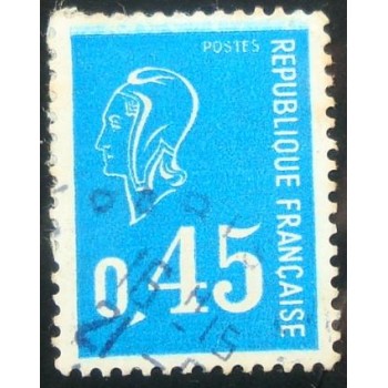 Imagem similar à do selo postal da França 1971 Marianne type Béquet 0,45