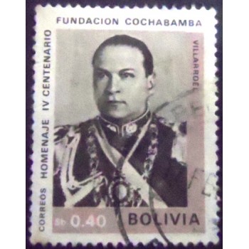 Selo postal da Bolívia de 1968 President G. Villarroel 40
