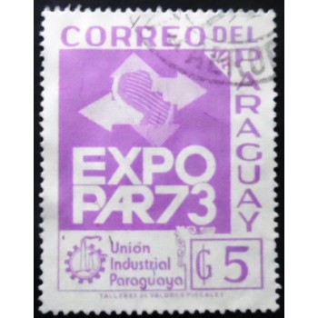 Selo postal do Paraguai de 1973 Expo Par 73