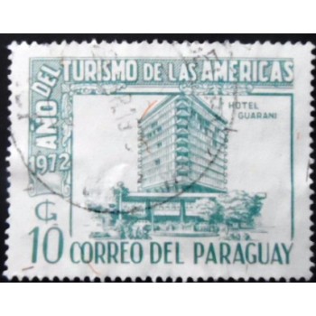 Selo postal do Paraguai de 1972 Grand Hotel Guarani