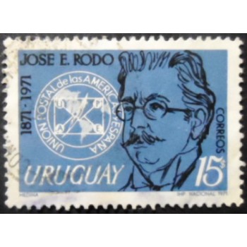 Selo postal do Uruguai de 1971 Jose Enrique Rodo