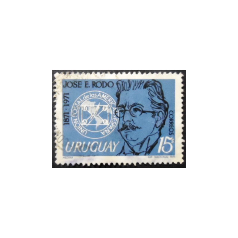 Selo postal do Uruguai de 1971 Jose Enrique Rodo