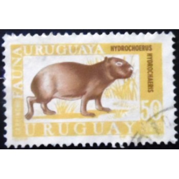 Imagem similar à do selo postal do Uruguai de 1970 Greater Capybara U