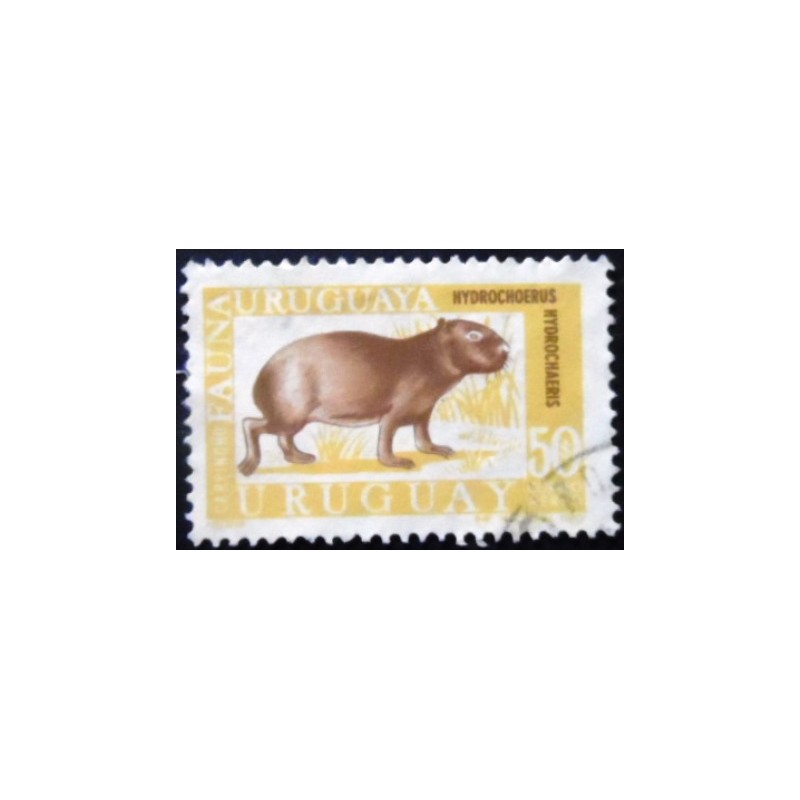 Imagem similar à do selo postal do Uruguai de 1970 Greater Capybara U