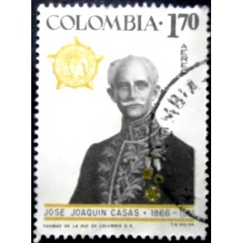 Imagem similar à do selo postal da Colômbia de 1967 José Joaquin Casas