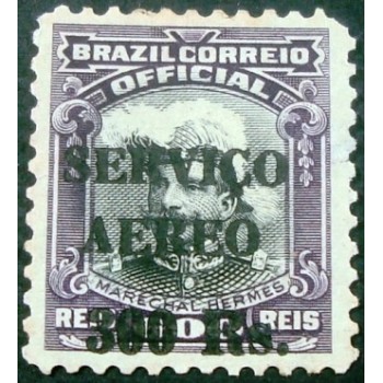 Selo postal do Brasil de 1927 - Hermes da Fonseca 300/600 N