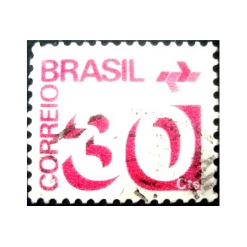 Imagem similar à do selo postal do Brasil de 1975 tipo Cifra 30 U