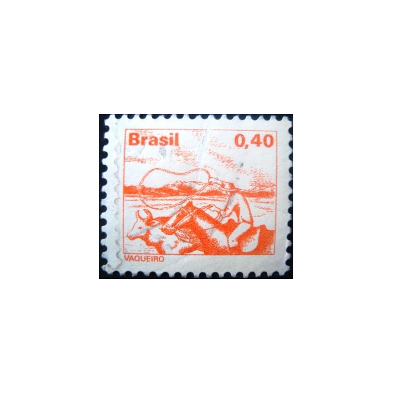 Imagem similar à do selo postal do Brasil de 1980 VaqueiroU