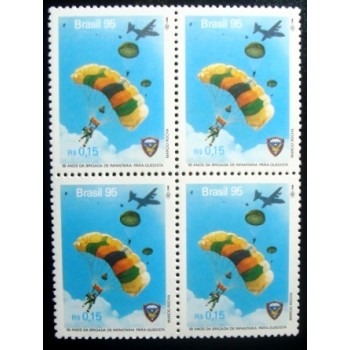 Quadra de selos do Brasil de 1995 Brigada Paraquedista M