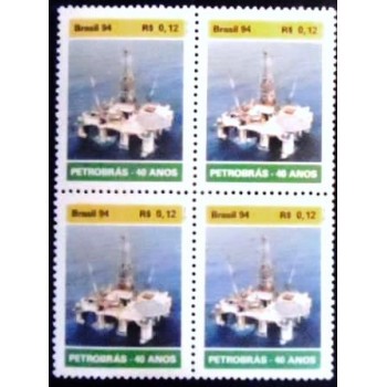 Quadra de selos postais do Brasil de 1994 PETROBRÁS M