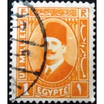 Imagem similar à do selo postal do Egito de 1927 King Fuad I