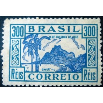 Selo postal do Brasil de 1935 - Dia das Crianças verde