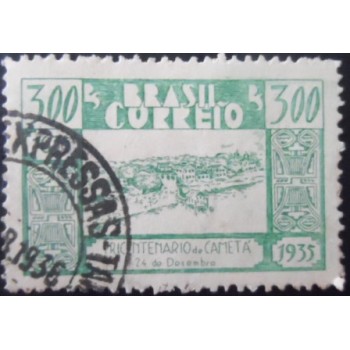 Imagem similar à do selo do Brasil de 1936 Tricentenário de Cametá 300 U