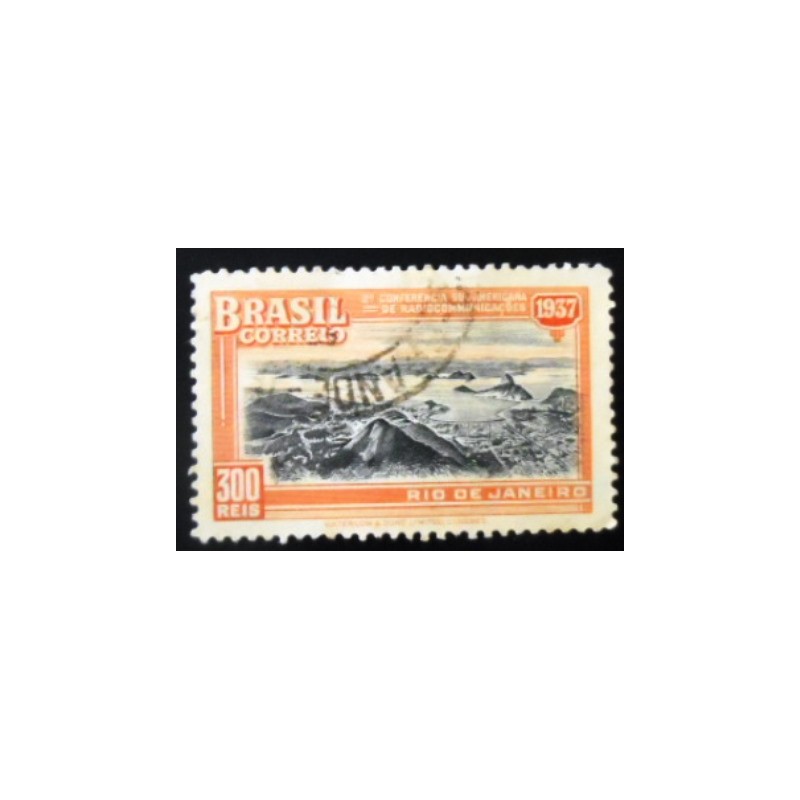 Imagem similar à do selo postal do Brasil de 1937 Radiocomunicações 300