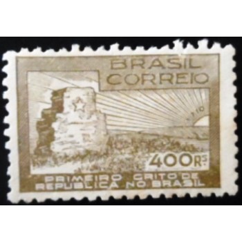 Selo postal do Brasil de 1938 1º Grito da República N