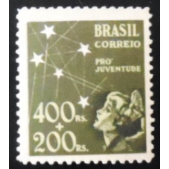 Selo postal do Brasil de 1939 Pró-juventude 400+200 N