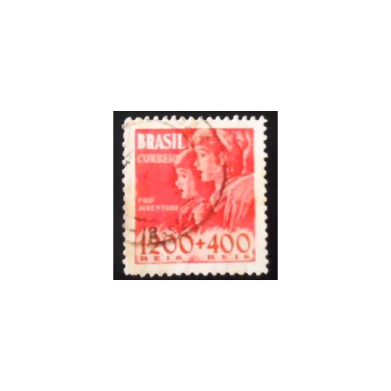 Imagem similar à do selo postal do Brasil de 1939  Pró-juventude 1200+400