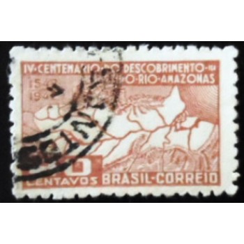 Imagem similar à do selo postal do Brasil de 1943 - Rio Amazonas U
