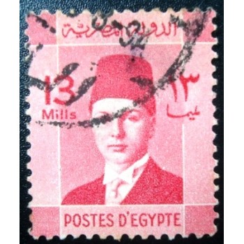 Selo postal do Egito de 1937 King Farouk 13