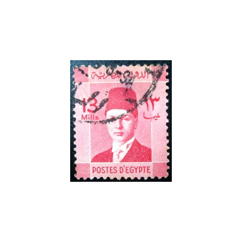 Selo postal do Egito de 1937 King Farouk 13