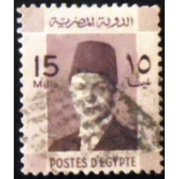 Imagem similar à do selo postal do Egito de 1937 - King Farouk 15