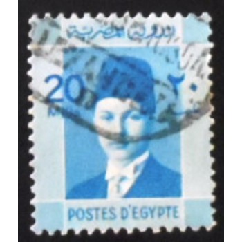 Selo postal do Egito de 1937 King Farouk 20