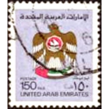 Selo postal dos Emirados Árabes Unidos de 1982 Coat of Arms 150