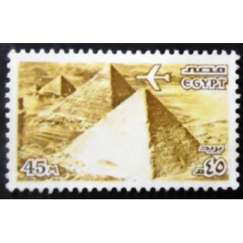 Selo postal do Egito de 1985 Pyramids at Giza